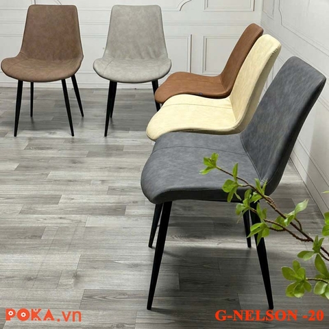 Ghế Ăn NELSON TRƠN da nhập khẩu G-NELSON -T20