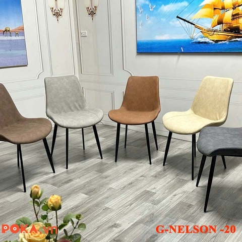 Ghế Ăn NELSON TRƠN da nhập khẩu G-NELSON -T20
