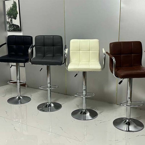 Ghế Quầy Bar Lưng Tựa Da Cao Cấp