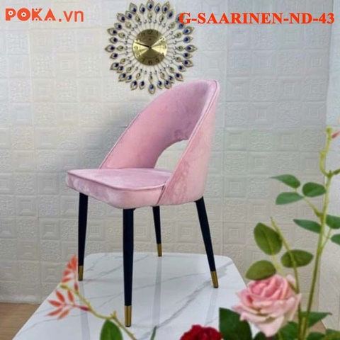 Ghế SAARINEN nỉ nhung chân đen G-SAARINEN-ND-43