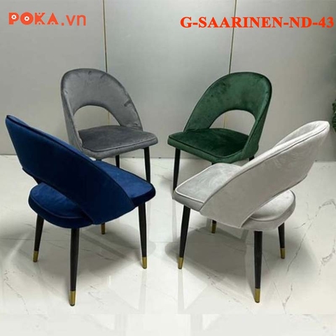 Ghế SAARINEN nỉ nhung chân đen G-SAARINEN-ND-43
