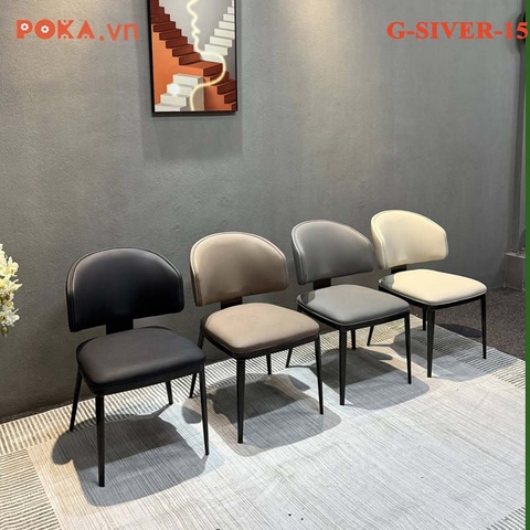 Ghế Ăn da nhập khẩu G-SIVER-15