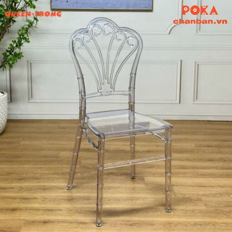 Ghế Sự Kiện QUEEN vương miện nhựa trong suốt