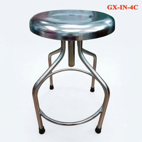 Ghế xoay inox 4 chân GX-IN-4C