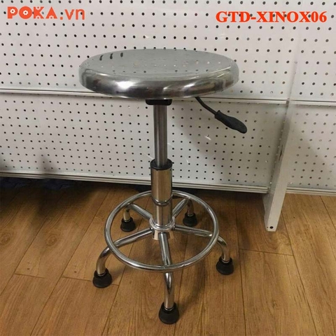 Ghế đôn mặt inox xoay phòng thí nghiệm, phòng sạch, phòng Lab GTD-XINOX06
