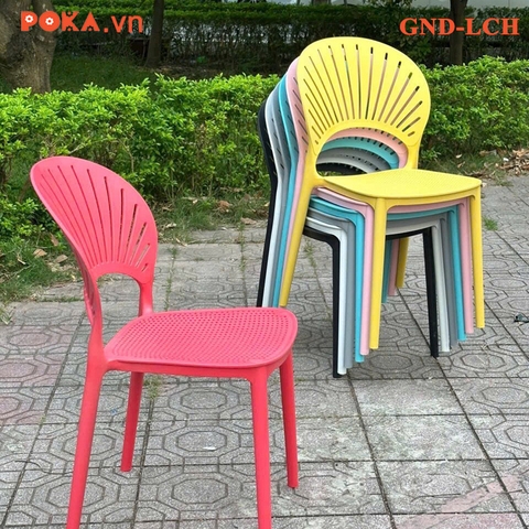 Ghế Nhựa Đúc lưng cánh hoa GND-LCH Ghế Nhựa Đúc lưng cánh hoa GND-LCH