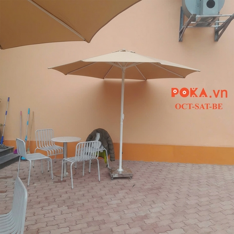 Ô dù chính tâm sắt 3m màu be