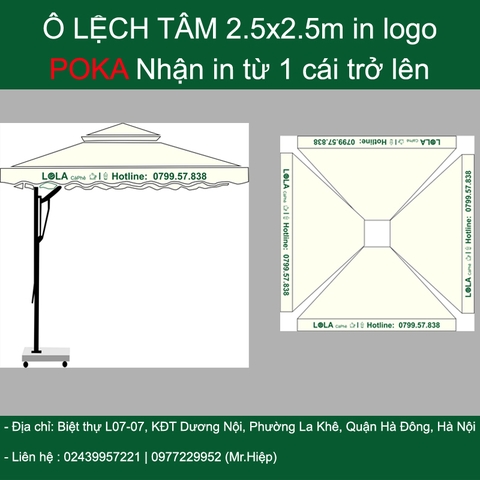 Ô dù ngoài trời in logo