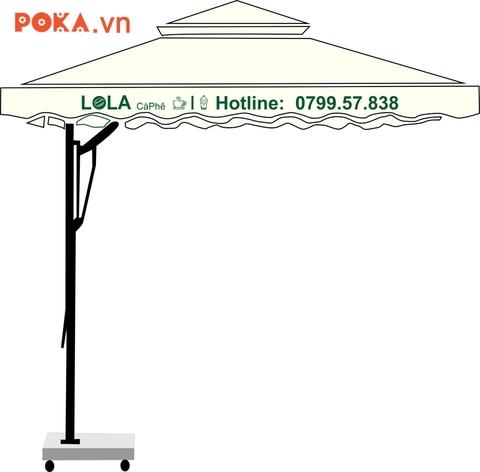 Ô dù ngoài trời in logo