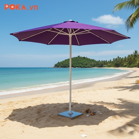 Ô dù chính tâm sắt 3m màu tím