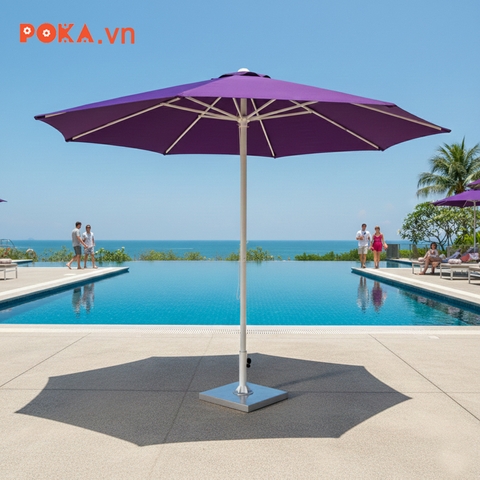 Ô dù chính tâm sắt 3m màu tím Ô dù chính tâm sắt 3m màu tím