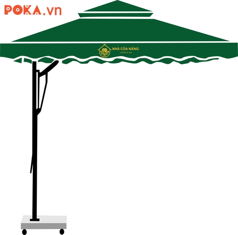 Ô dù cà phê in logo