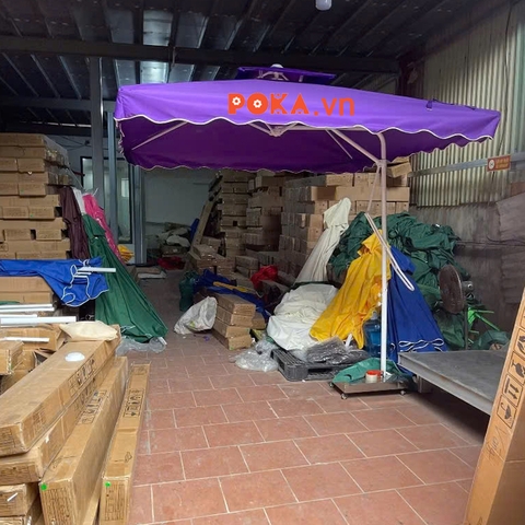 Ô dù lệch tâm vuông 2m5x2m5 màu tím