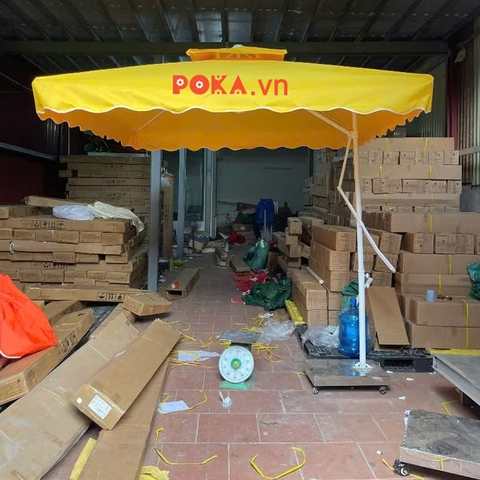 Ô dù lệch tâm vuông 2m5x2m5 màu vàng