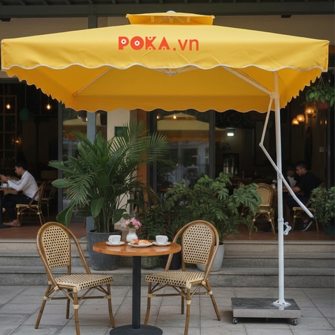 Ô dù lệch tâm vuông 2m5x2m5 màu vàng