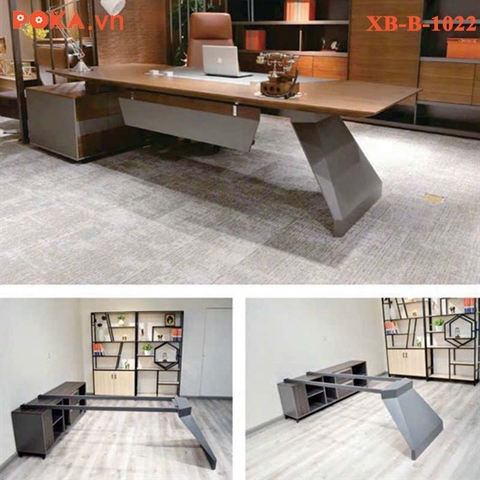 Chân bàn Giám Đốc ghép tủ XB-B-1022