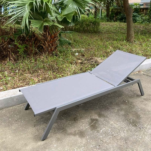 Giường tắm nắng nhôm textilene GL17