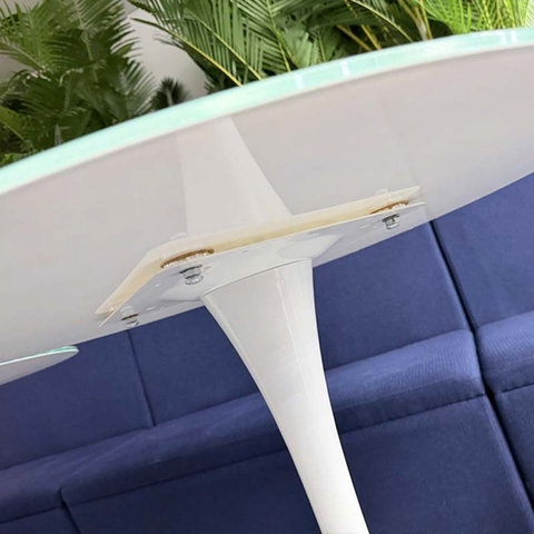 Bàn Tulip Mặt kính Chân Sắt Nhập Khẩu Đường Kính 60cm