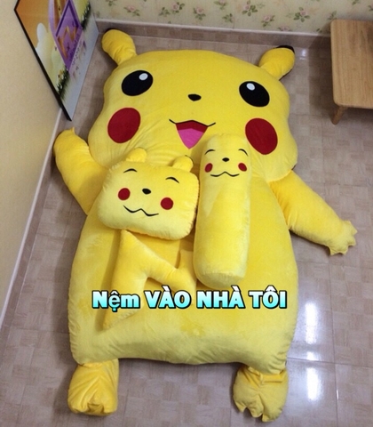 Nệm Bông Hình Thú Pikachu