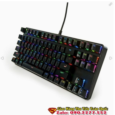 Bàn phím cơ GAMESTOP GS200 - Brown Switches - đèn RGB - không độ trễ