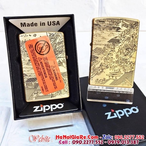 Bật Lửa Zippo USA Tranh Thủy Mạc