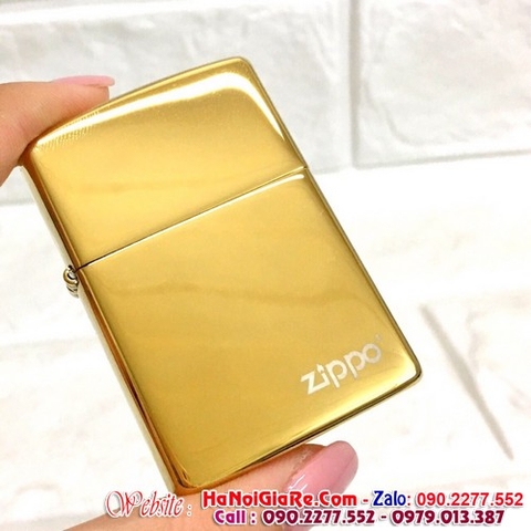 Bật Lửa Zippo USA Vàng Bóng