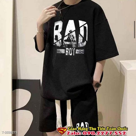 Đồ Bộ Thể Thao Nam Nữ Unisex Vải Xốp Tổ Ong Bad Boy 2 Size