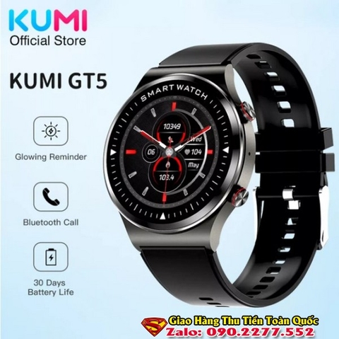 Đồng hồ thông minh KUMI GT5 ,tiếng Việt ,kết nối App , trả lời cuộc gọi , tin nhắn