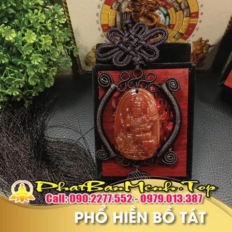 Phật Bản Mệnh Treo Xe Ô Tô ( Phật Bản Mệnh Tuổi Thìn, Tuổi tỵ Đá Mã Não Đỏ )