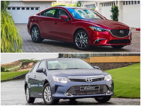 So sánh ô tô Toyota Camry 2018 và ô tô  Mazda 6 2018