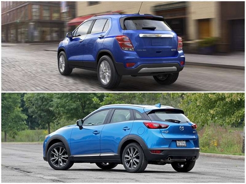 So sánh xe ô tô Chevrolet Trax 2018 và xe ô tô  Mazda CX-3 2018