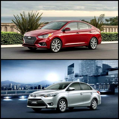 So sánh xe ô tô Hyundai Accent và xe ô tô Toyota Vios