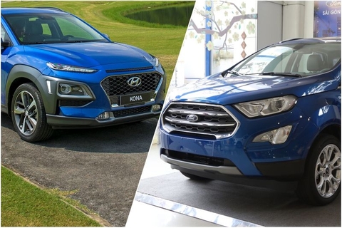 So sánh xe ô tô Hyundai Kona 2018 và xe ô tô  Ford EcoSport 2018