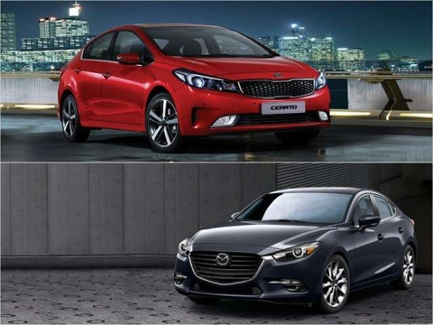 So Sánh xe ô tô  Kia Cerato và xe ô tô Mazda3