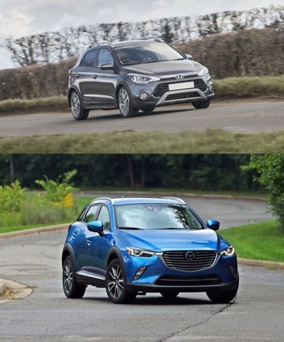 So sánh xe ô tô Mazda CX-3 2018 và xe ô tô  Huyndai i20 Active 2018