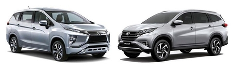 So sánh xe ô tô Mitsubishi Xpander 2020 và  xe ô tô Toyota Rush 2020