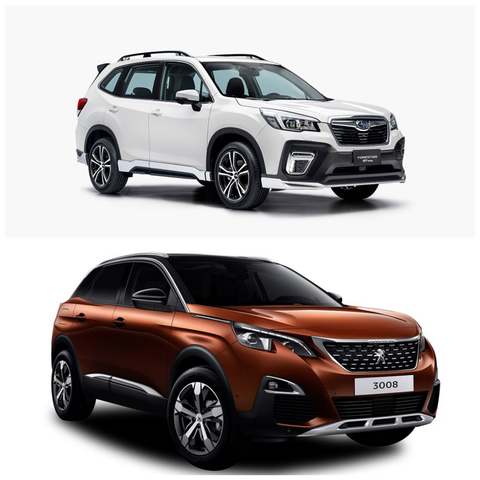 So sánh xe ô tô Subaru Forester GT Edition 2020 và xe ô tô  Peugeot 3008 2020