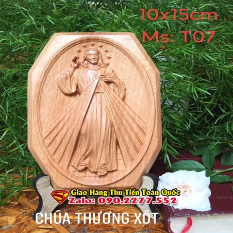 Tượng Công Giáo Gỗ  Để Bàn Giá Rẻ- Chúa Xót Thương