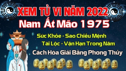 Xem Tử Vi Năm 2022 Tuổi Ất  Mão 1975 Nam  Mạng Vận Hạn , Tài Lộc , Sao Chiếu Mệnh Chi Tiết Nhất