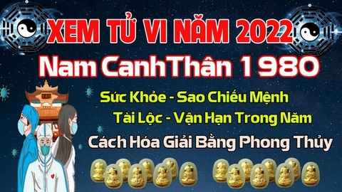 Xem Tử Vi Năm 2022 Tuổi Canh Thân 1980 Nam Mạng Vận Hạn , Tài Lộc , Sao Chiếu Mệnh Chi Tiết Nhất