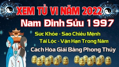 Xem Tử Vi Năm 2022 Tuổi Đinh Sửu 1997 Nam Mạng Vận Hạn , Tài Lộc , Sao Chiếu Mệnh Chi Tiết Nhất