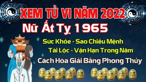 Xem Tử  Vi Năm 2022 Tuổi Ất Tỵ 1965  Nữ Mạng Sao Chiếu Mệnh, Hạn Tuổi, Công Danh, Tài Lộc Chi Tiết