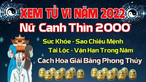 Xem Tử Vi Năm 2022 Tuổi Canh Thìn 2000  Nữ  Mạng Vận Hạn , Tài Lộc , Sao Chiếu Mệnh Chi Tiết Nhất