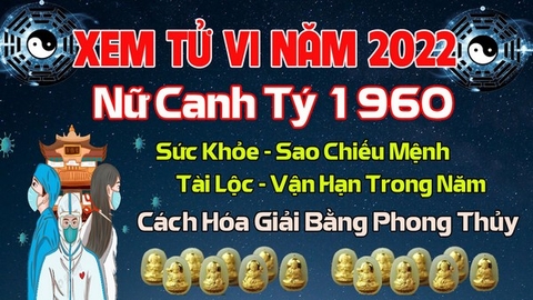 Xem Tử  Vi Năm 2022 Tuổi Canh Tý 1960 Nữ Mạng Sao Chiếu Mệnh, Hạn Tuổi, Công Danh, Tài Lộc Chi Tiết