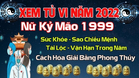 Xem Tử Vi Năm 2022 Tuổi Kỷ  Mão 1999 Nữ  Mạng Vận Hạn , Tài Lộc , Sao Chiếu Mệnh Chi Tiết Nhất