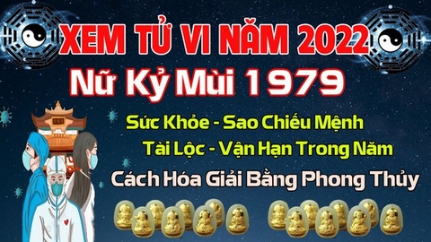 Xem Tử Vi Năm 2022 Tuổi Kỷ Mùi 1979 Nữ  Mạng Vận Hạn , Tài Lộc , Sao Chiếu Mệnh Chi Tiết Nhất