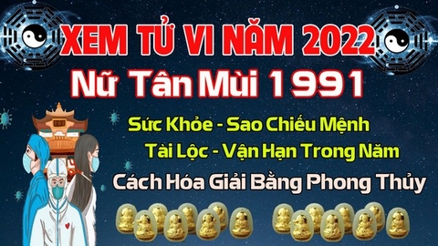 Xem Tử Vi Năm 2022 Tuổi Tân Mùi 1991 Nữ  Mạng Vận Hạn , Tài Lộc , Sao Chiếu Mệnh Chi Tiết Nhất