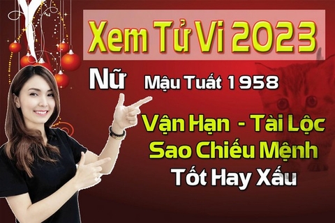 Xem Tử Vi Năm 2023 Nữ Tuổi Mậu Tuất 1958