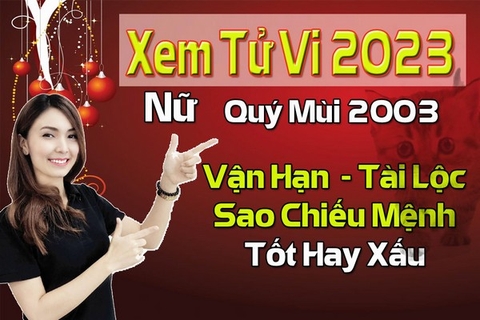 Xem Tử Vi Năm 2023 Nữ Tuổi Qúy Mùi 2003