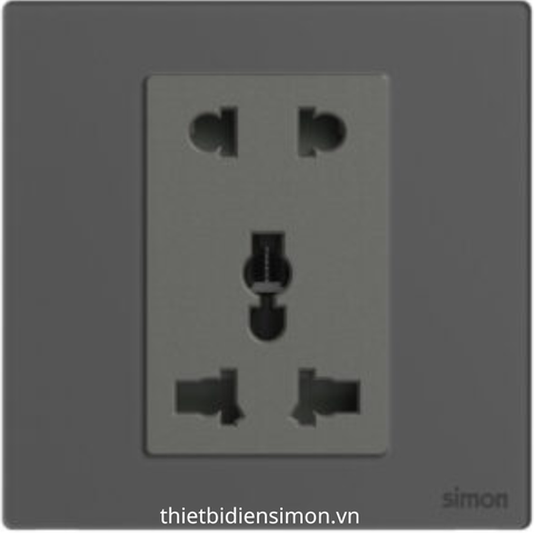 Module Ổ cắm 2 chấu và ổ cắm đa tiêu chuẩn (10A 250V) (Gem) màu Diamond Grey Simon M7 661080G-4D